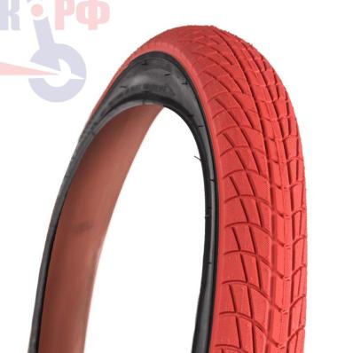 Покрышка велосипедная BMX TechTeam WD P-1023 20"x2.35", красный/чёрная боковина