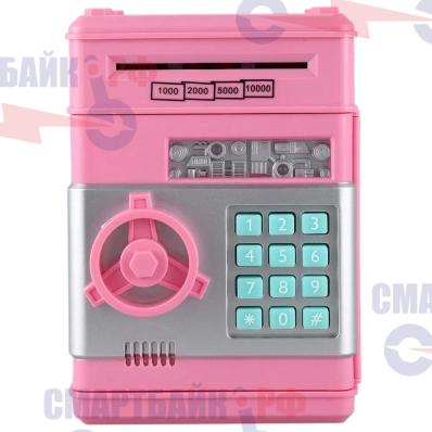 Копилка Сейф NUMBER BANK (розовый)