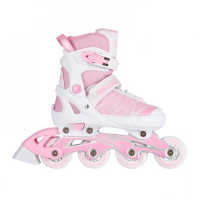 Роликовые коньки Vivian 33-36 (S) 1/6 розовые