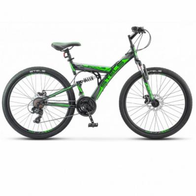 Велосипед 26 Challenger V Z010 20" чёрный/зелёный