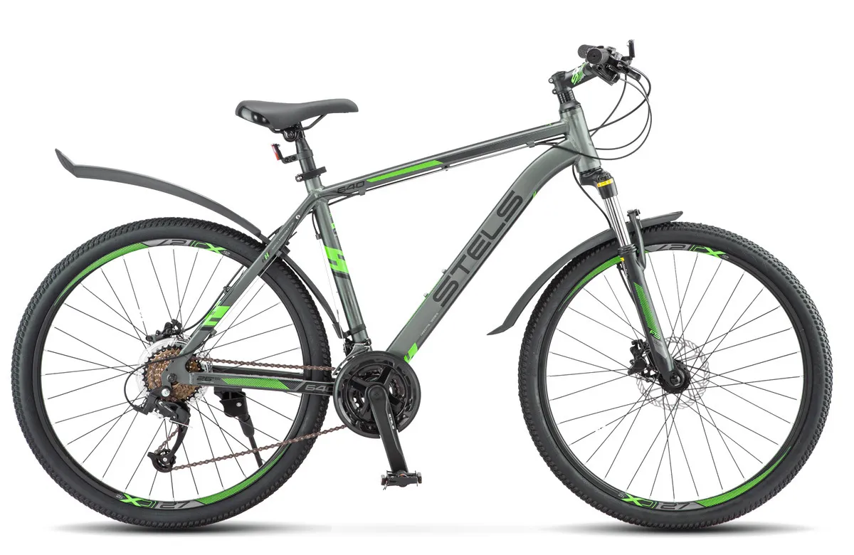 Велосипед 26 Stels Navigator 640 D V010 (19" атрацитовый/зелёный)