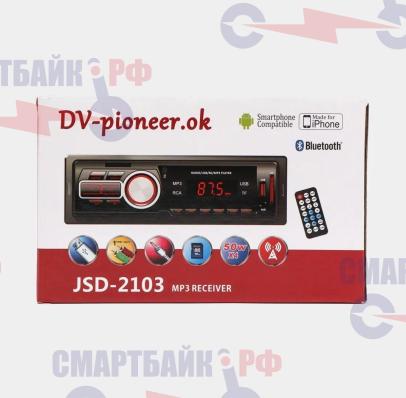 Магнитола DV-PEONEER.ok Bluetooth USB AUX FM пульт JSD-2103