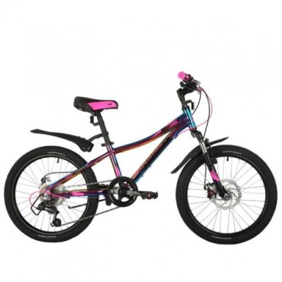 Велосипед 20 Novatrack AH6D.KATRINA.GVL21 6ск. фиолетовый (цв. бензин)
