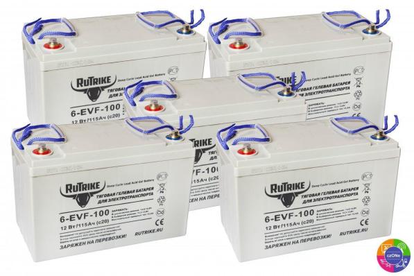 Комплект тяговых аккумуляторов RuTrike 6-EVF-100 (60V100A/H C3)
