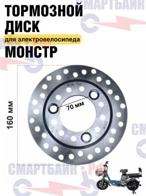 Тормозной диск на 3 болта для электровелосипедов Монстр