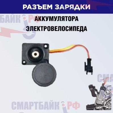 Гнездо зарядки АКБ для электровелосипедов minako, virus, mingto (колхозник) RCA тюльпан