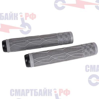 Набор TECH TEAM грипсы 2шт с барендами Drop, 160mm, серые на трюковой самокат