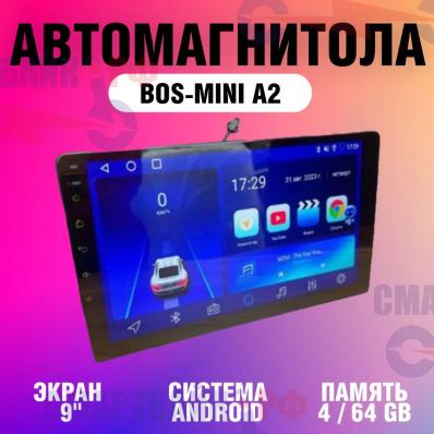 АВТОМАГНИТОЛА BOS-MINI A2 2DIN 4+64 Андройд 9