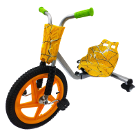 Детский трехколесный велосипед Дрифт Карт Drift-Trike - Спайдер-мэн желтый