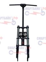 Рулевая стойка с вилкой, амортизаторами, рулём и фарами для электросамоката KUGOO GX 2021