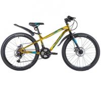 Велосипед 24 Novatrack AHD PRIME 13GGD20 , 18 скоростей ,алюминиевый ,золотой металлик