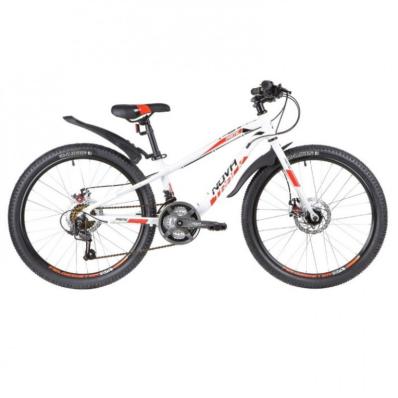 Велосипед 24 Novatrack AHD PRIME 13WT20 , 18 скоростей , алюминиевый, белый