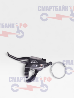 Шифтер левый L-TWOO ST-TX4008-L для 3 ск. с тормозной ручкой, тросом 1850 мм, с индикатором скорости, (без тормозного тросика)