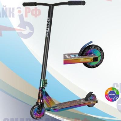 Самокат Трюковой Explore Flaminia Lite, цвет NEOCHROME