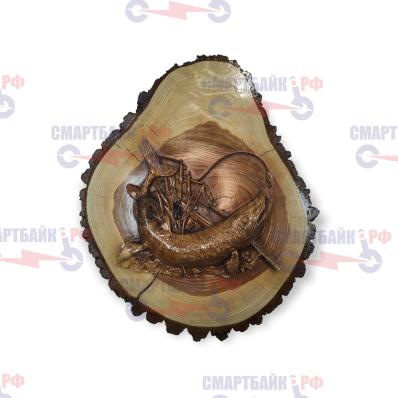 Панно декоративное на спиле дерева Карагач