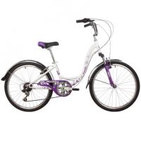 Велосипед 24 Novatrack SH6V.BUTTERFLY.13VL22 белый-фиолетовый