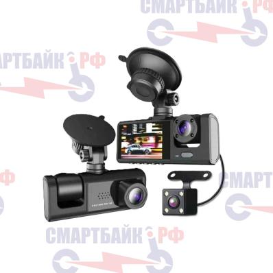Регистратор автомобильный BLACK BOX Super HD с 3-мя камерами